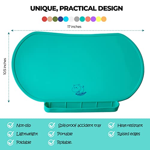 Mumbo Mat product photo showing the built-in spill-proof accident tray